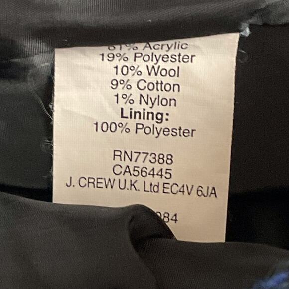 J. Crew Indigo Tweed Postage Stamp Mini Skirt BlueBlack Wool Boucle sz 0 - Picture 9 of 11